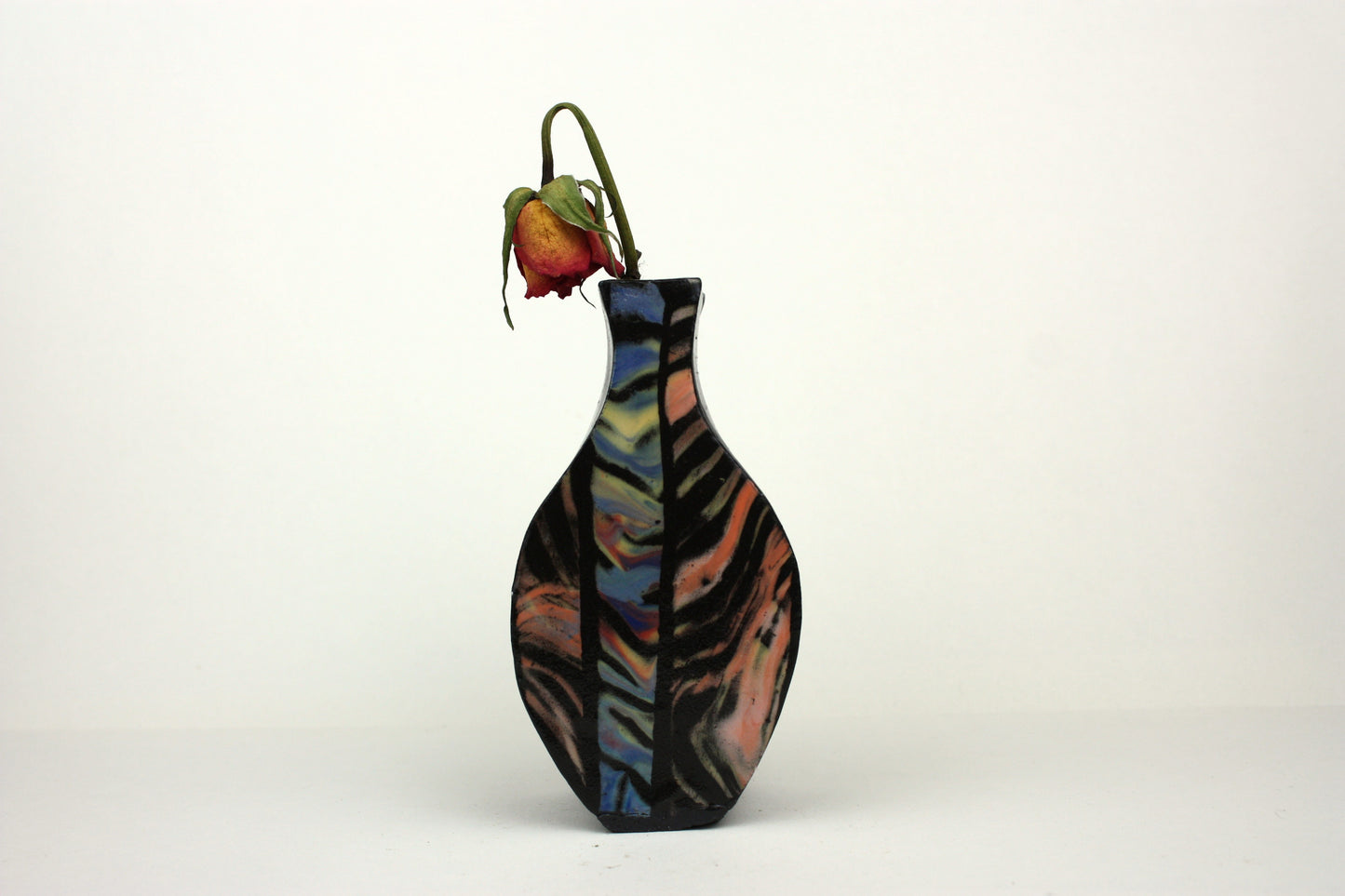 Colourful pop art bud vase